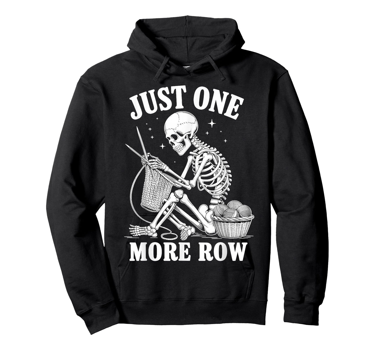 Just One More Row Crochet Skeleton Crocheting Knitting Lover T-Shirt