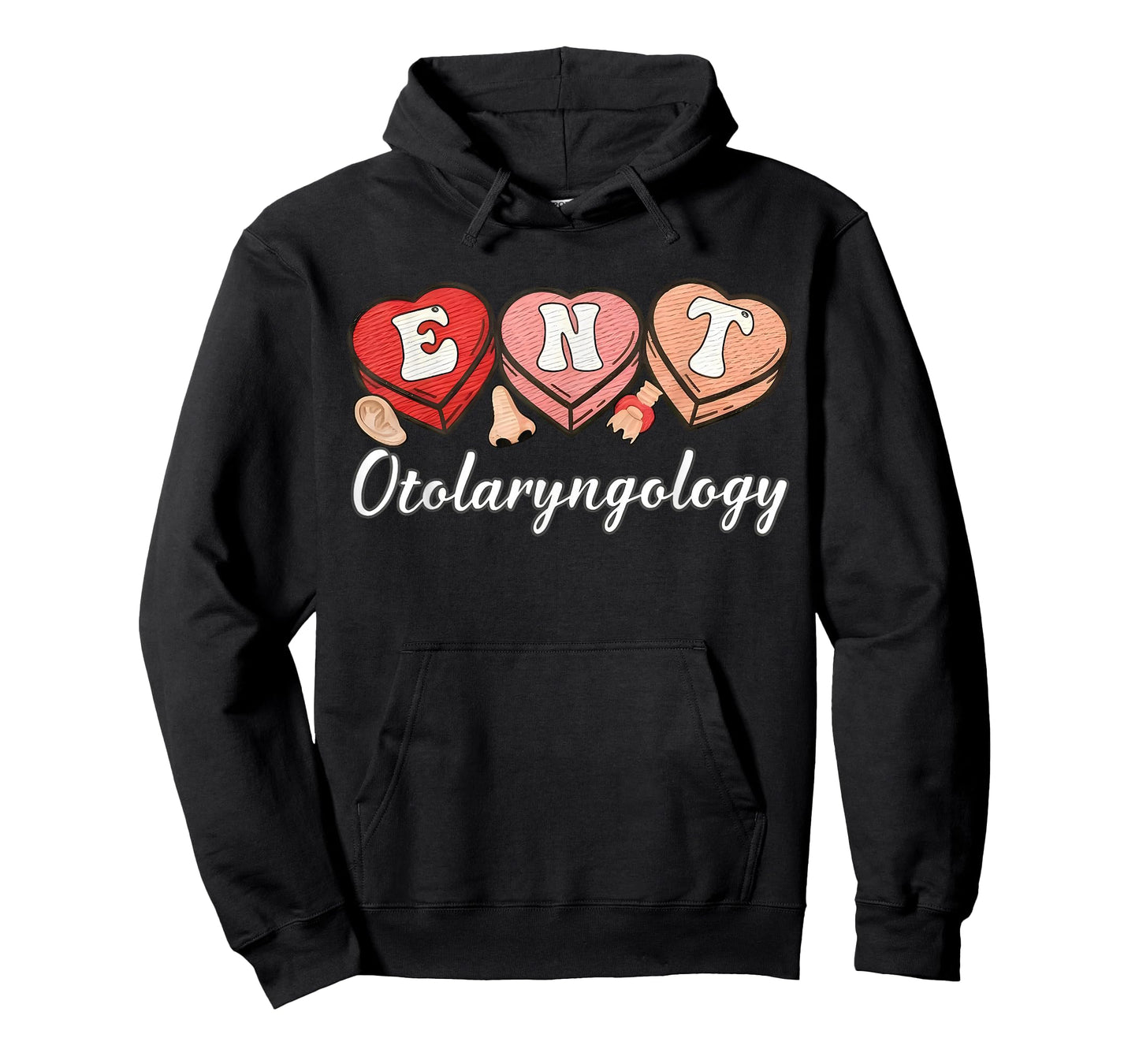 Retro ENT Nurse Otolaryngology Hearts Candy Valentines T-Shirt