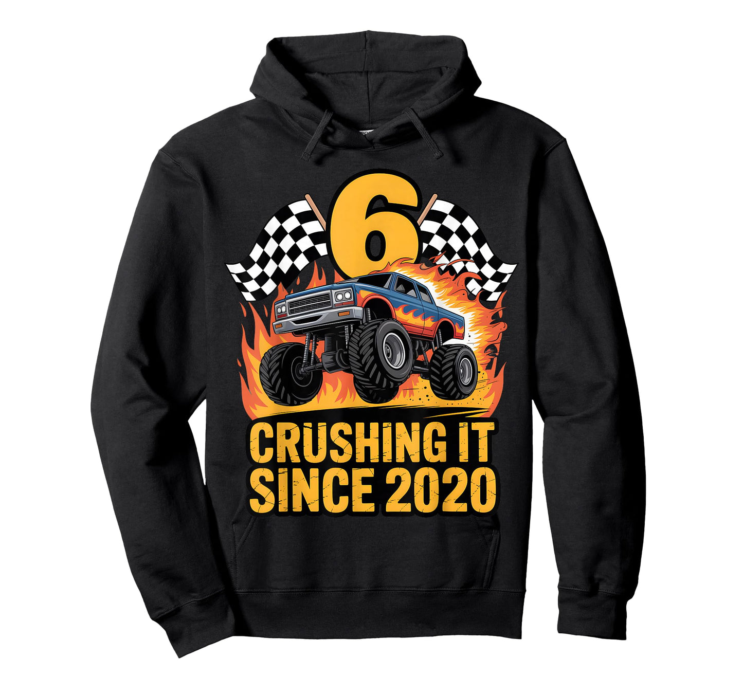 Crushing It Since 2020 Monster Truck 6 Year Old Birthday Boy T-Shirt