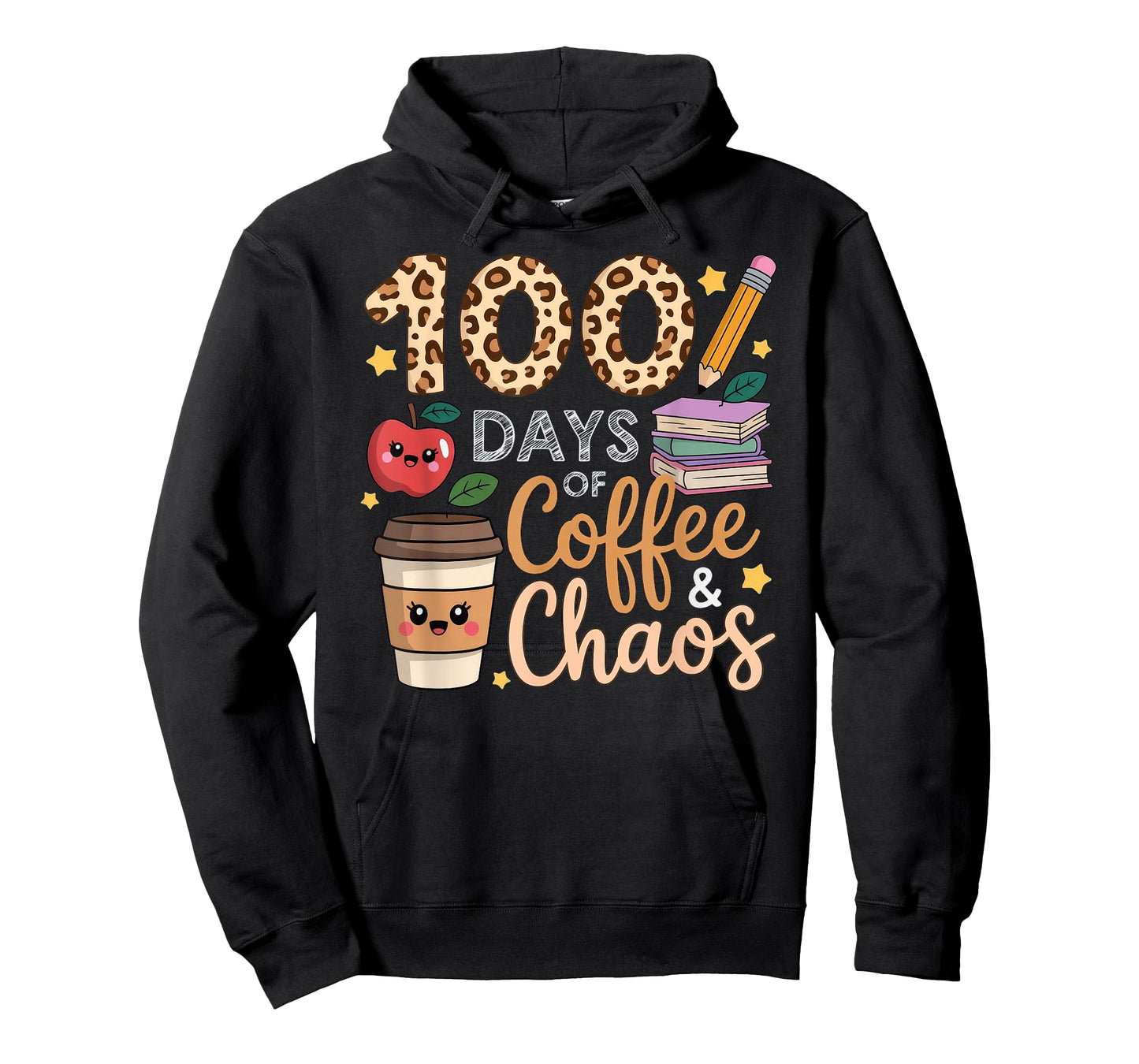 100 Days of Coffee Chaos 100th Day of School T-Shirt