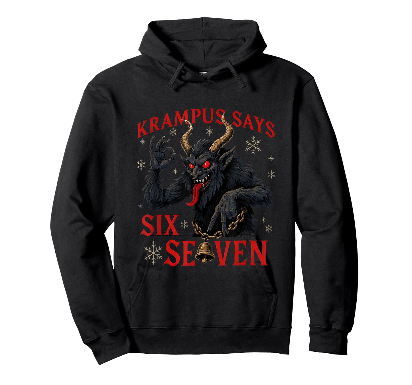 Funny Krampus Says Six Seven 6 7 Meme Christmas Xmas Horror T-Shirt