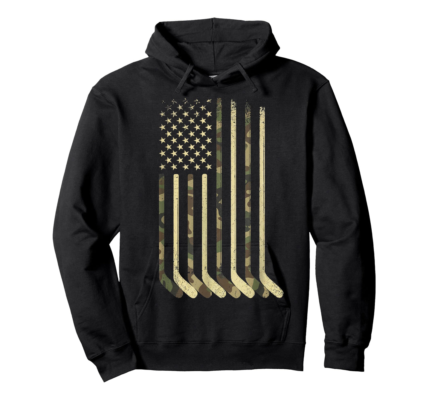 Hockey Stick Hockey American Flag Camo USA for Hockey Player T-Shirt