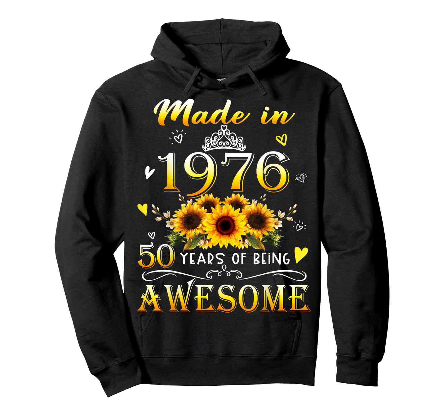 Made in 1976 Sunflower 50th B-Day 50 Years of Being Awesome T-Shirt