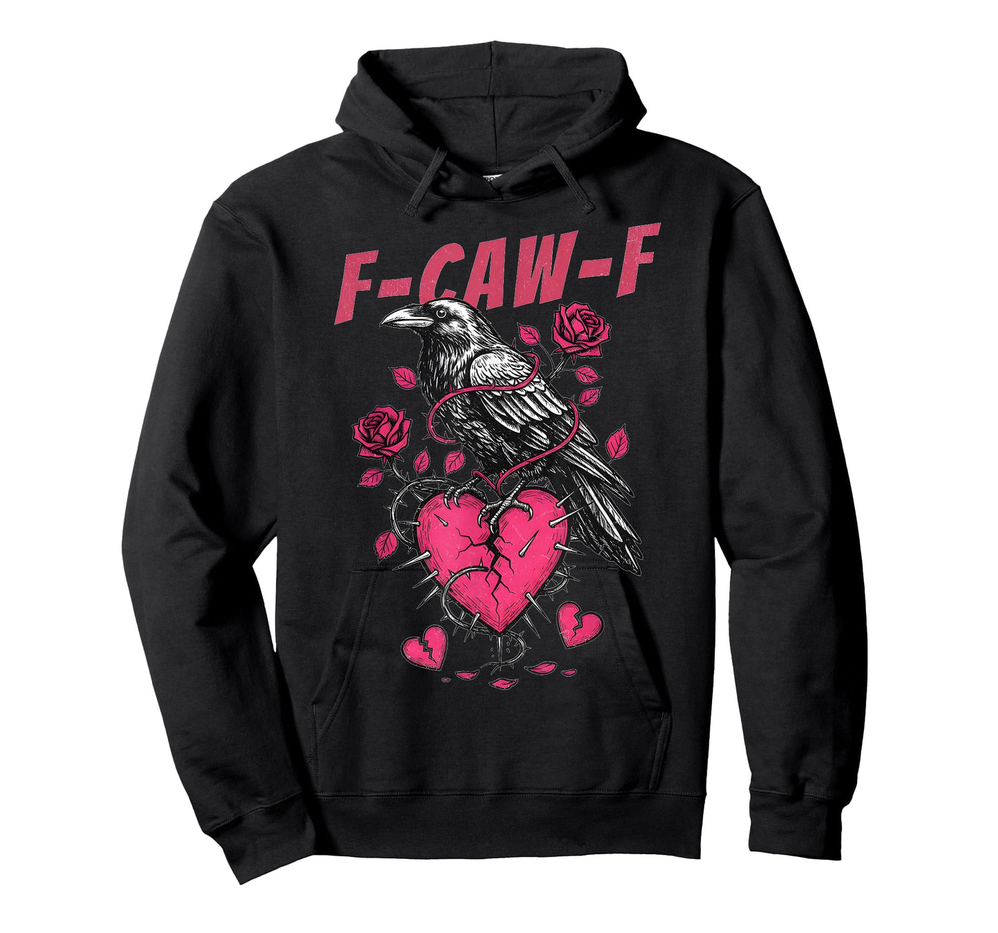 Funny Black Bird F-Caw-F Anti Valentines Day Single Humor T-Shirt