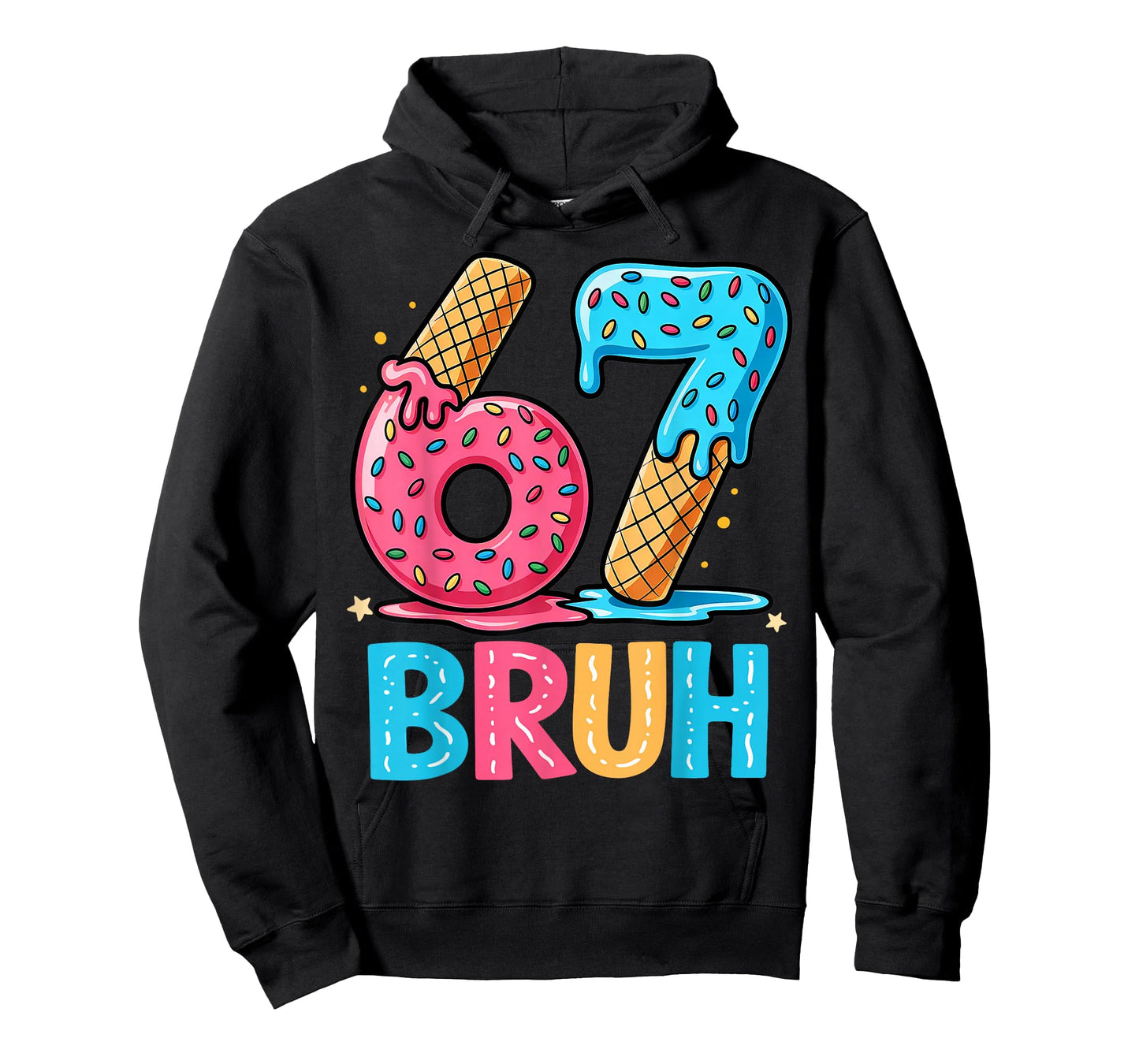 Six Seven Bruh 67 Ice Cream Drip for Men Women Kids T-Shirt
