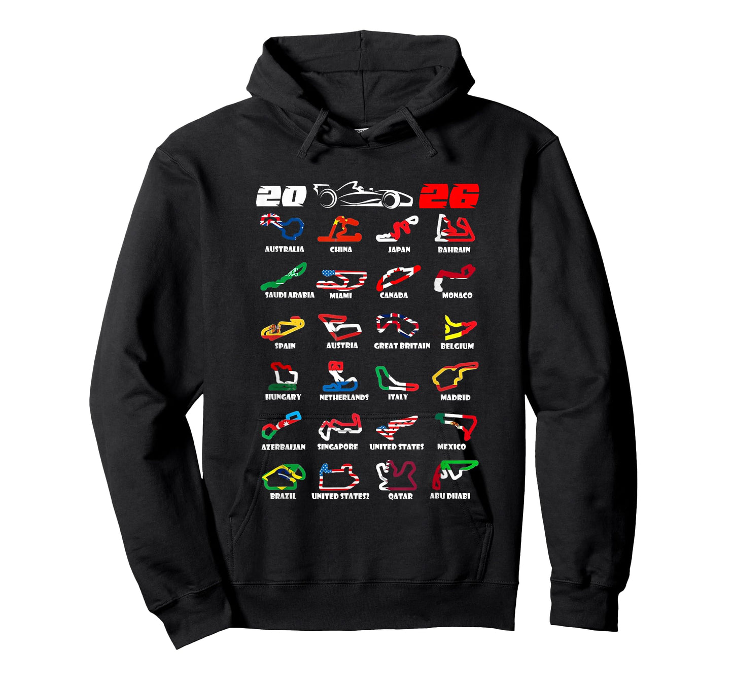 Race Car Enthusiast Motorsport Racing Fan World Flags T-Shirt