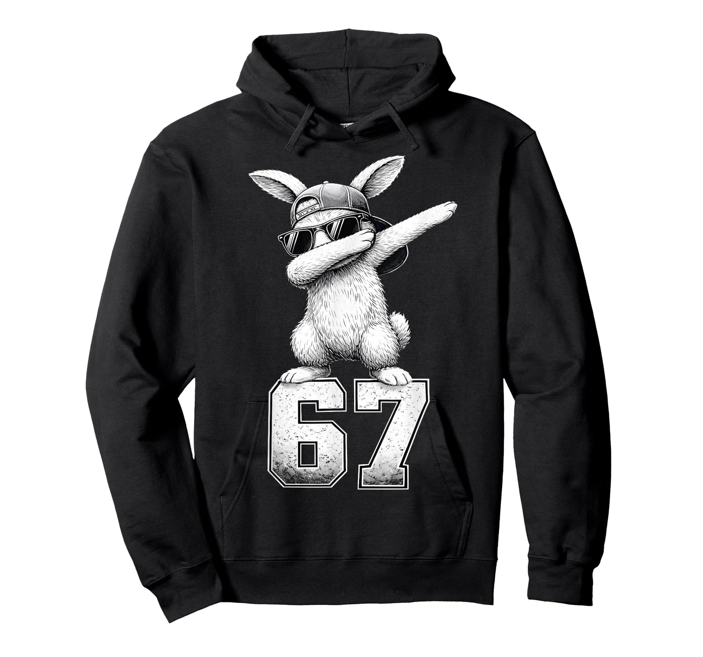 Retro Funny Rabbit Bunny Hip Hop Easter Men Boy Toddler Kid T-Shirt