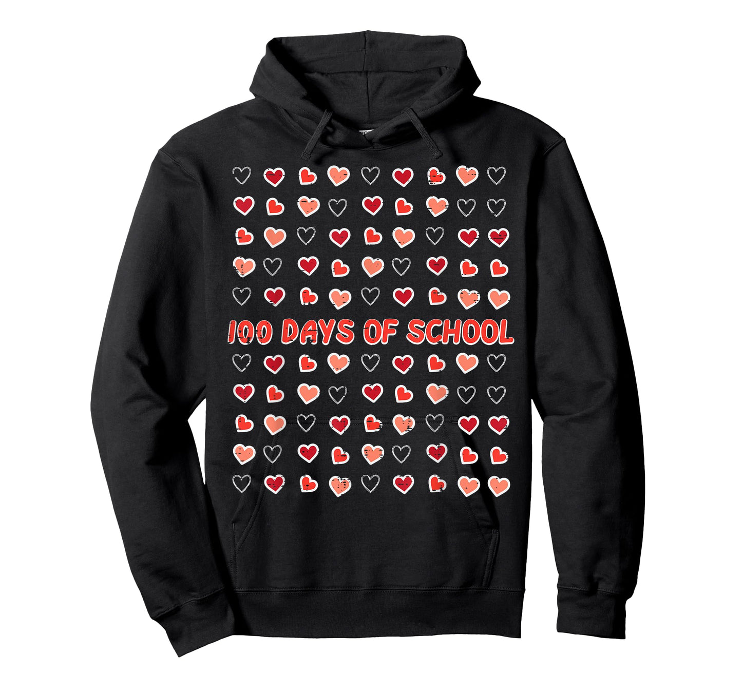 100 Days of School Hearts Cute 100th Day Girls Kids Women T-Shirt