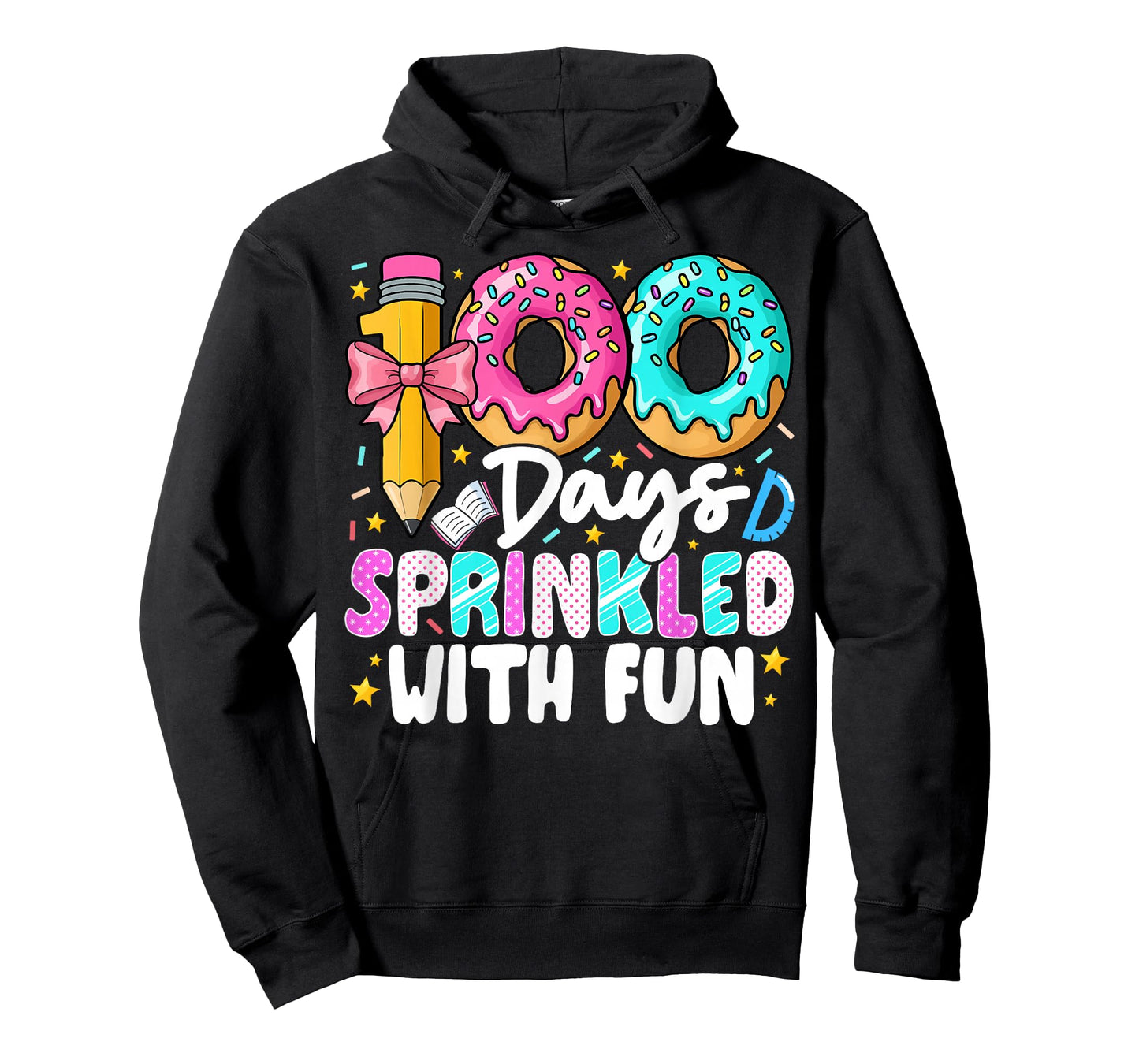 100 Days Sprinkled with Fun Donut 100th Day of School Girls T-Shirt