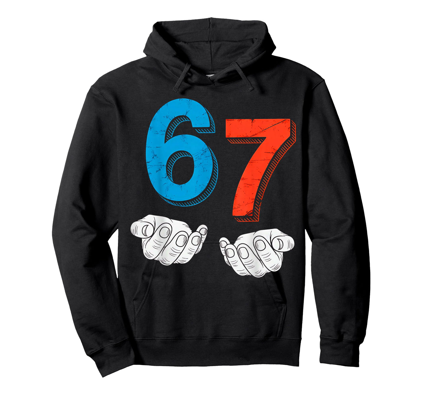 67 Six Seven Meme Gen Alpha Slang 6 7 Hands T-Shirt