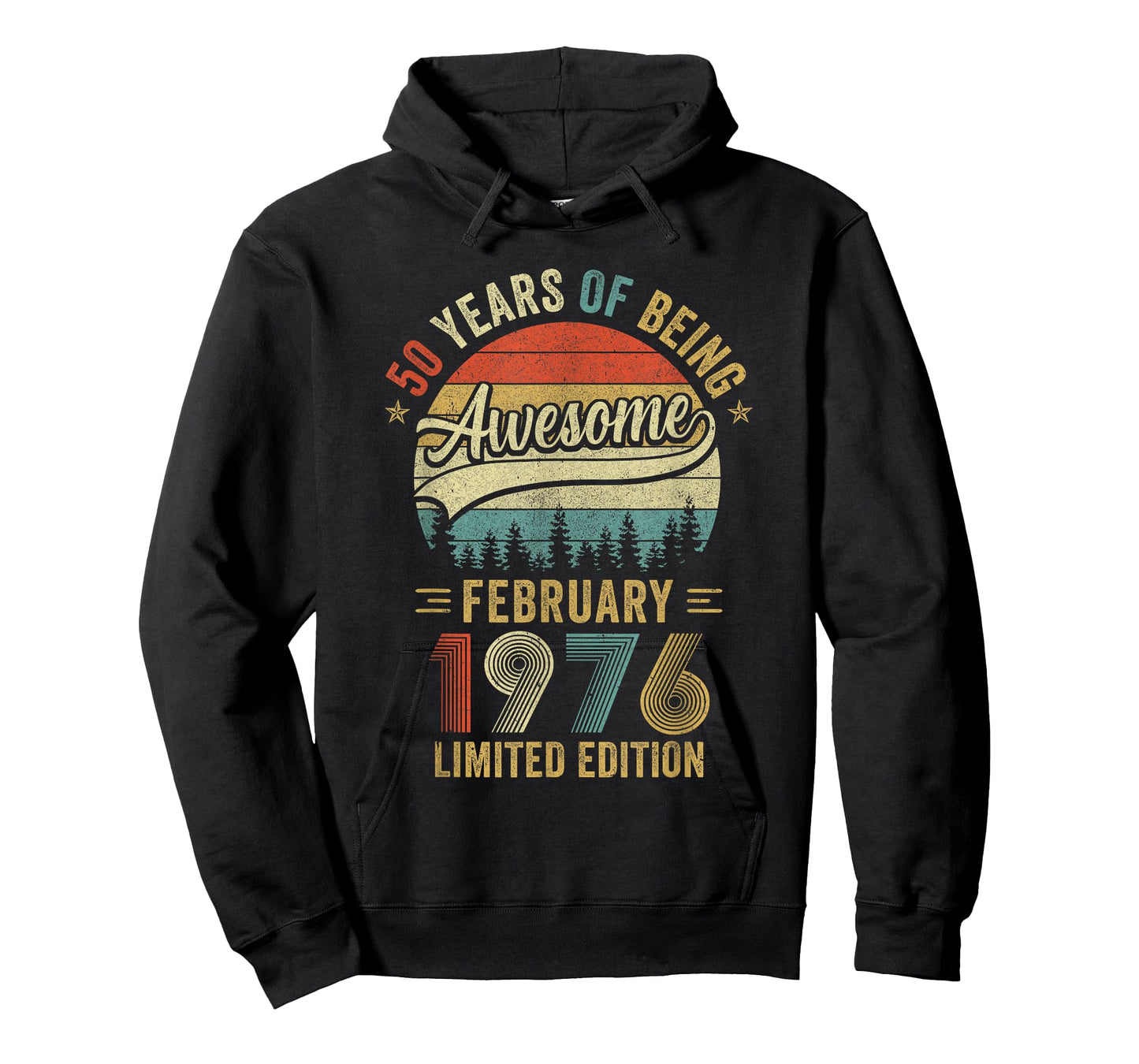 Vintage February 1976 Old 50Th Birthday Men Women T-Shirt