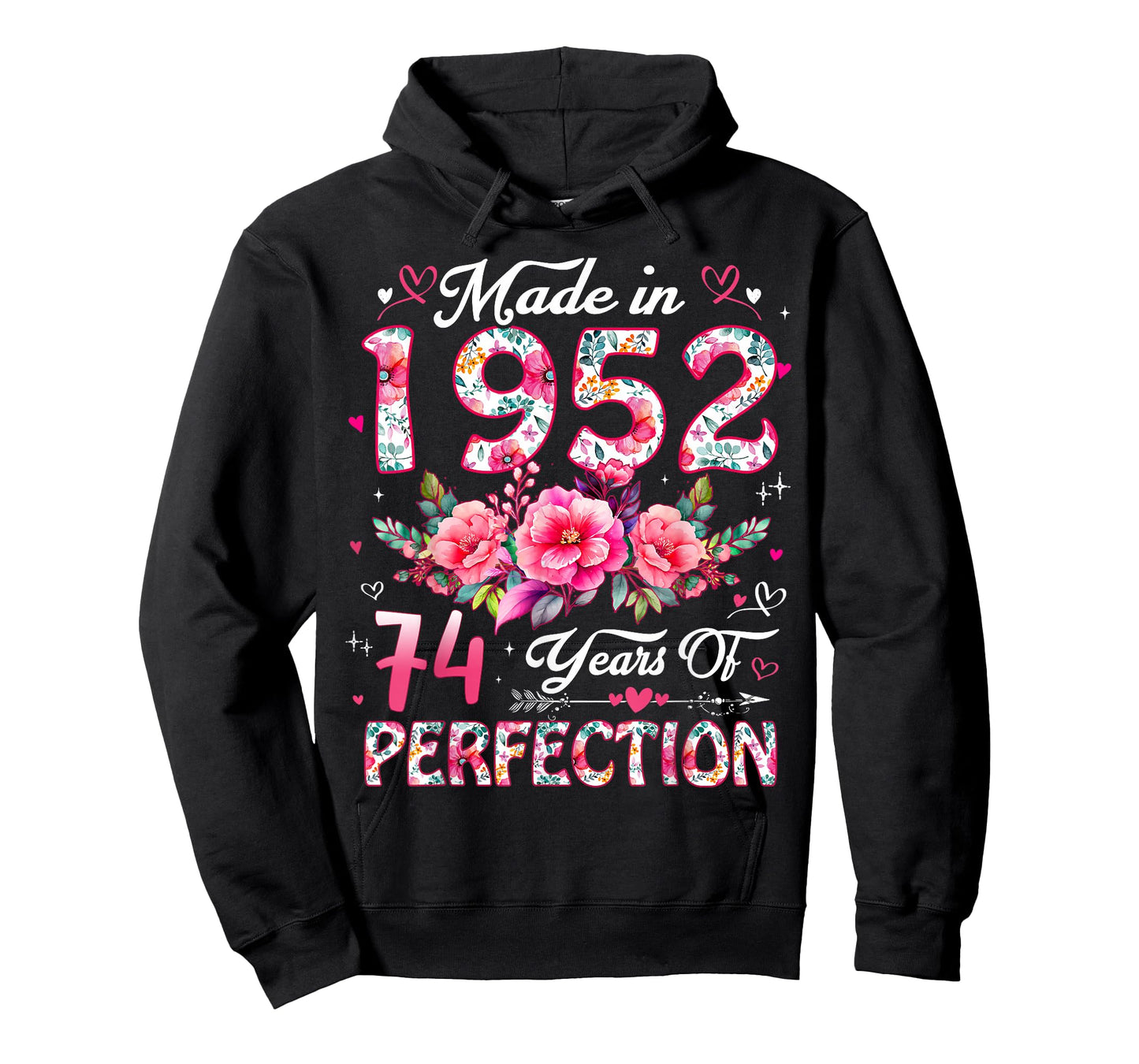 74 Year Old Made in 1952 Floral 74th Birthday Women T-Shirt