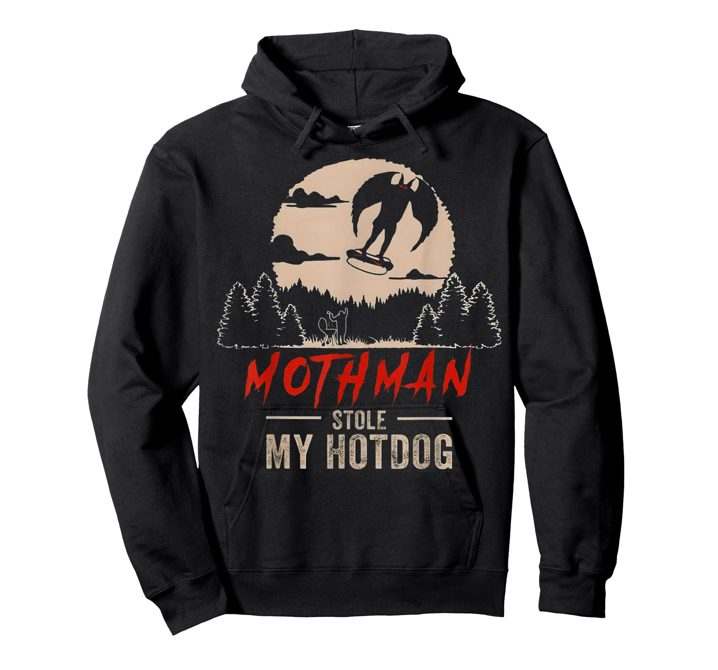 Mothman Stole My Hotdog Funny Cryptid T-Shirt
