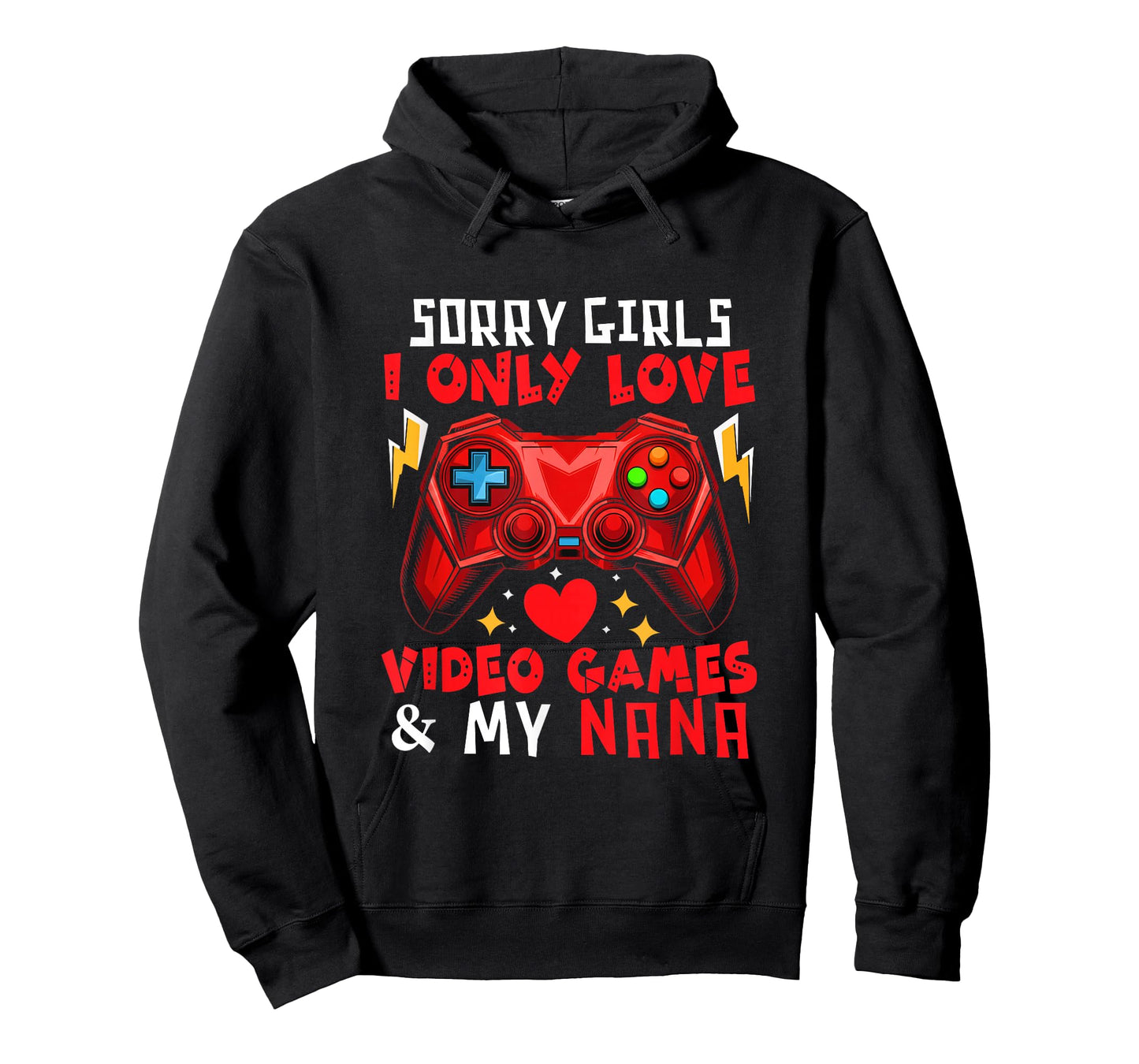 Love Video Games and My Nana Funny Joke Girls Valentine T-Shirt