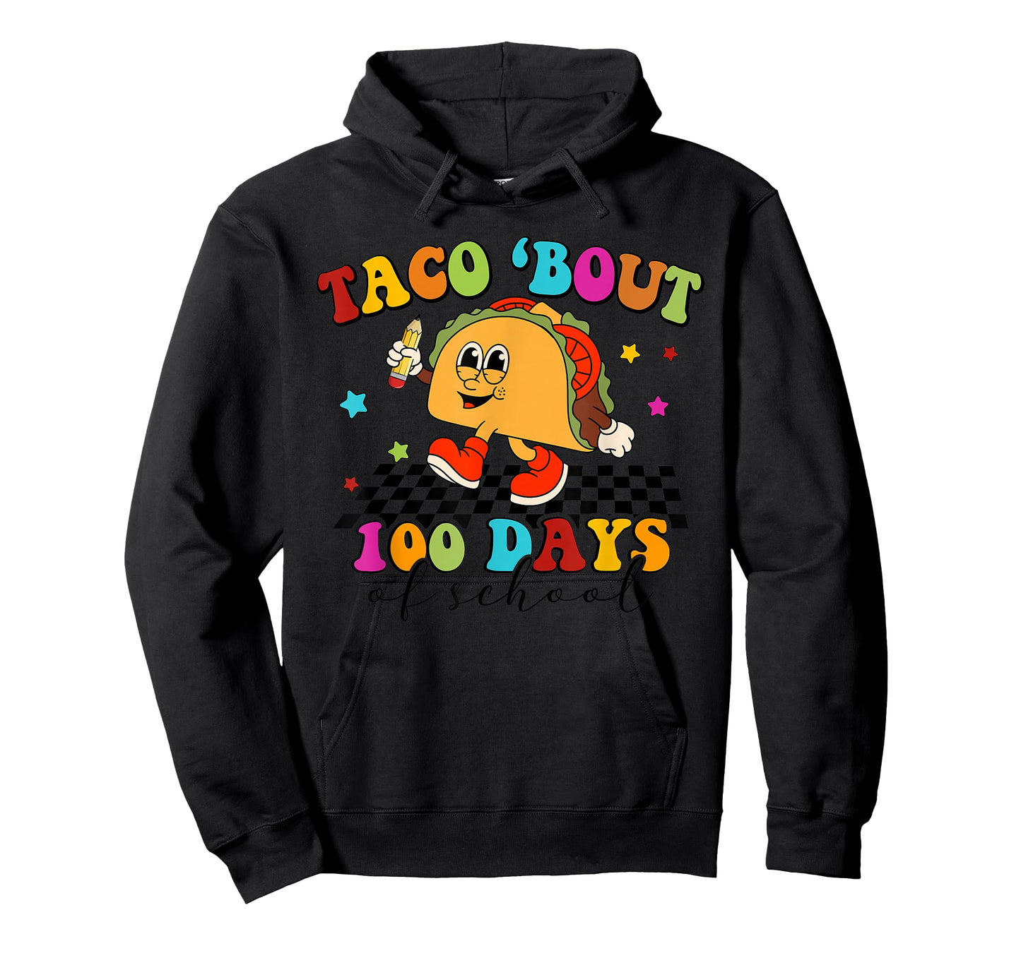 Retro Groovy Taco Bout 100 Days of School Teacher Student T-Shirt