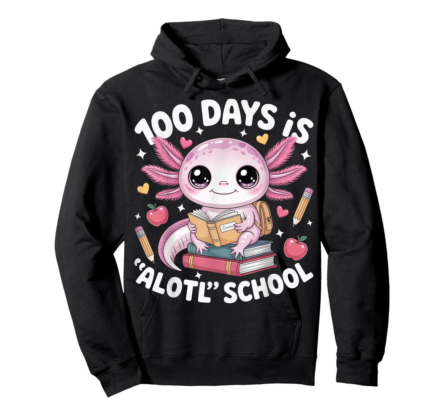 100 Days is Alotl School 100th Day of School Axolotl Kids T-Shirt