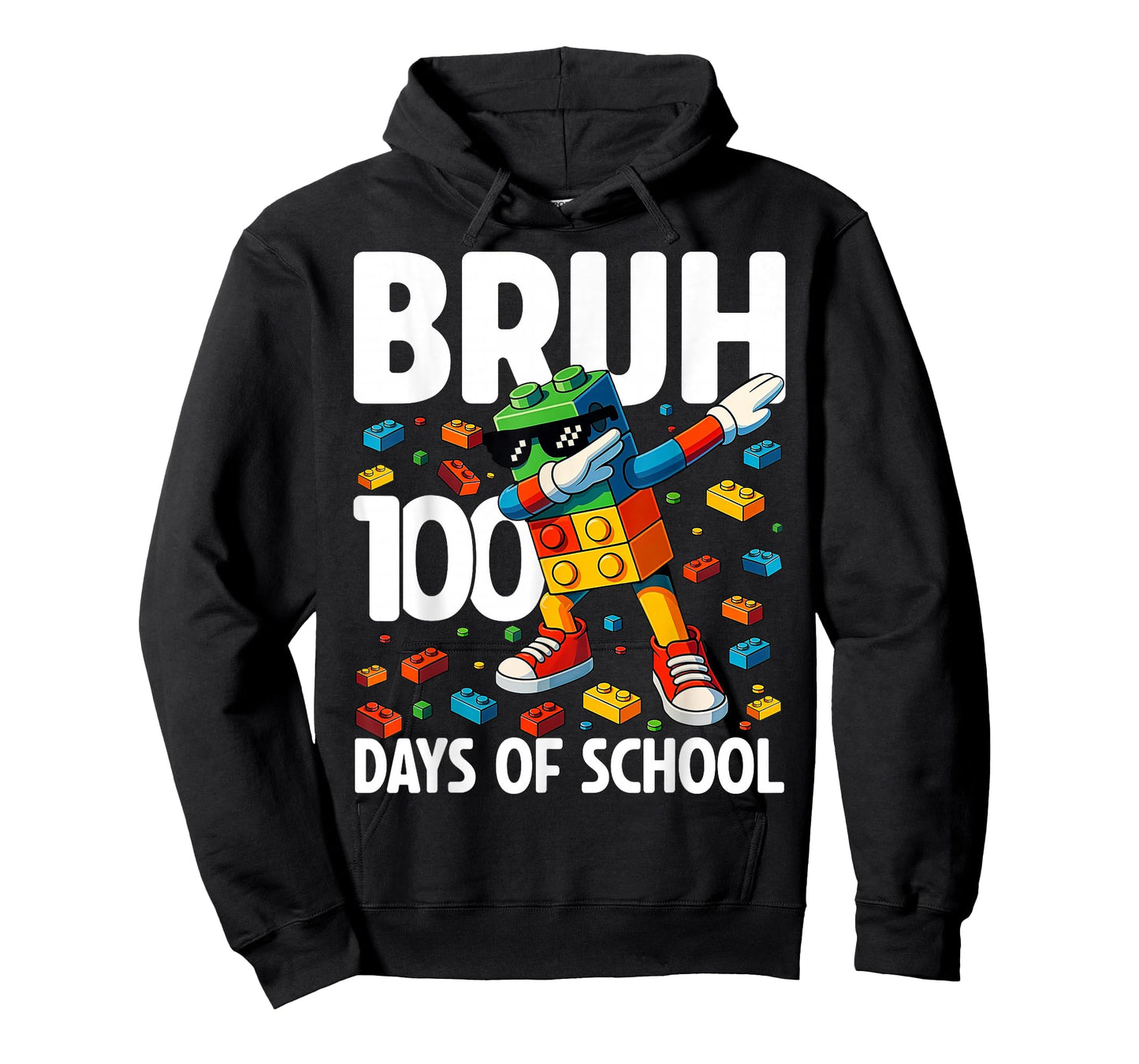 Master Builder Dabbing Blocks Bricks Bruh 100 Days of School T-Shirt
