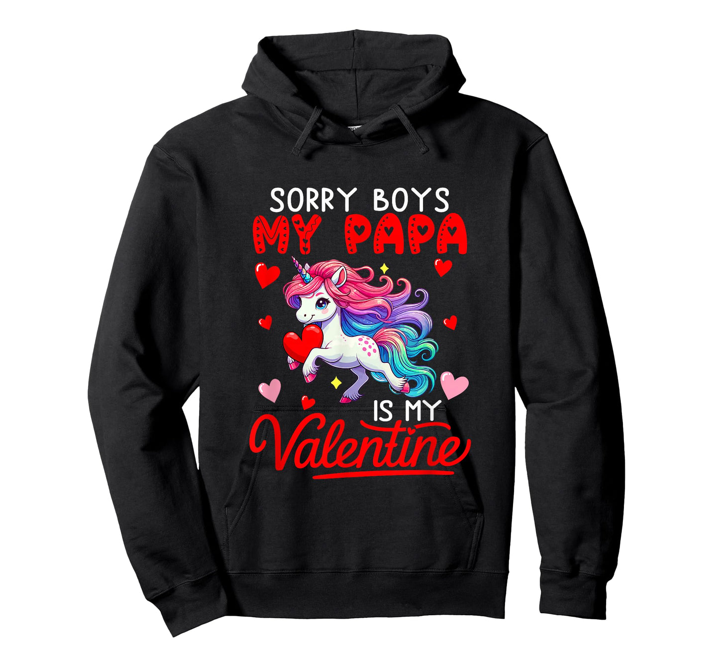 Sorry Papa is My Valentine Funny Joke Boys Cute Unicorn T-Shirt