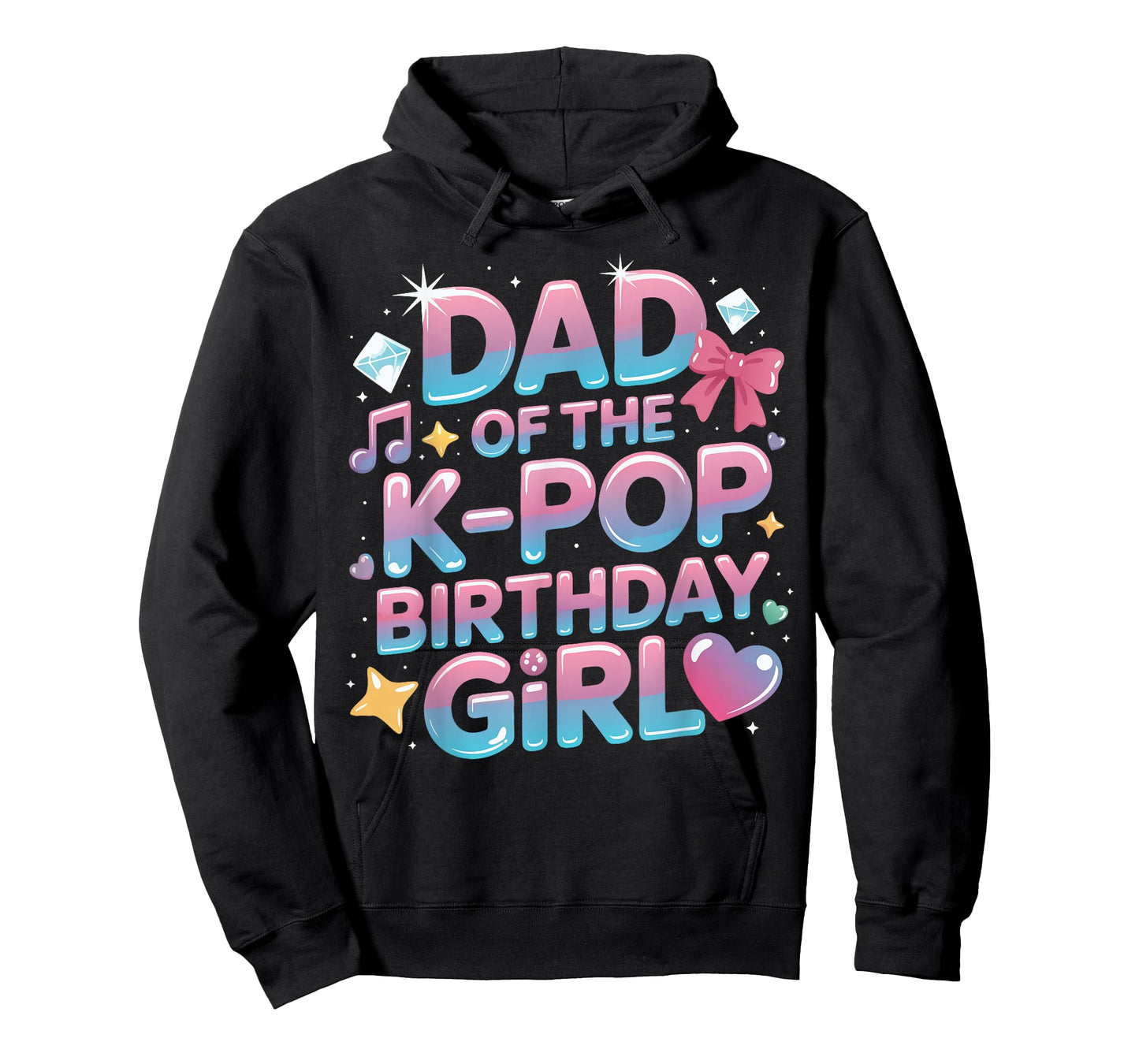 Dad of The K-Pop Birthday Girls Korean Music k pop Birthday T-Shirt