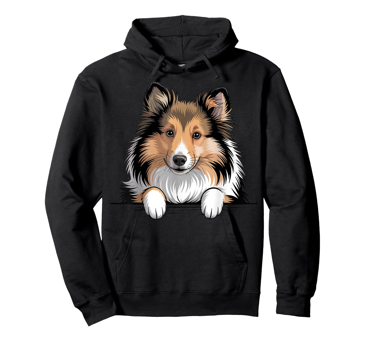 Sheltie Funny Peeking Shetland Sheepdog Puppy Dog Lover T-Shirt