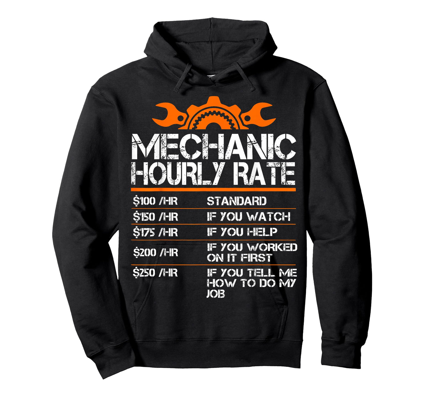 Mechanic Hourly Rate Funny Mechanics Labor Rates Men Dad T-Shirt