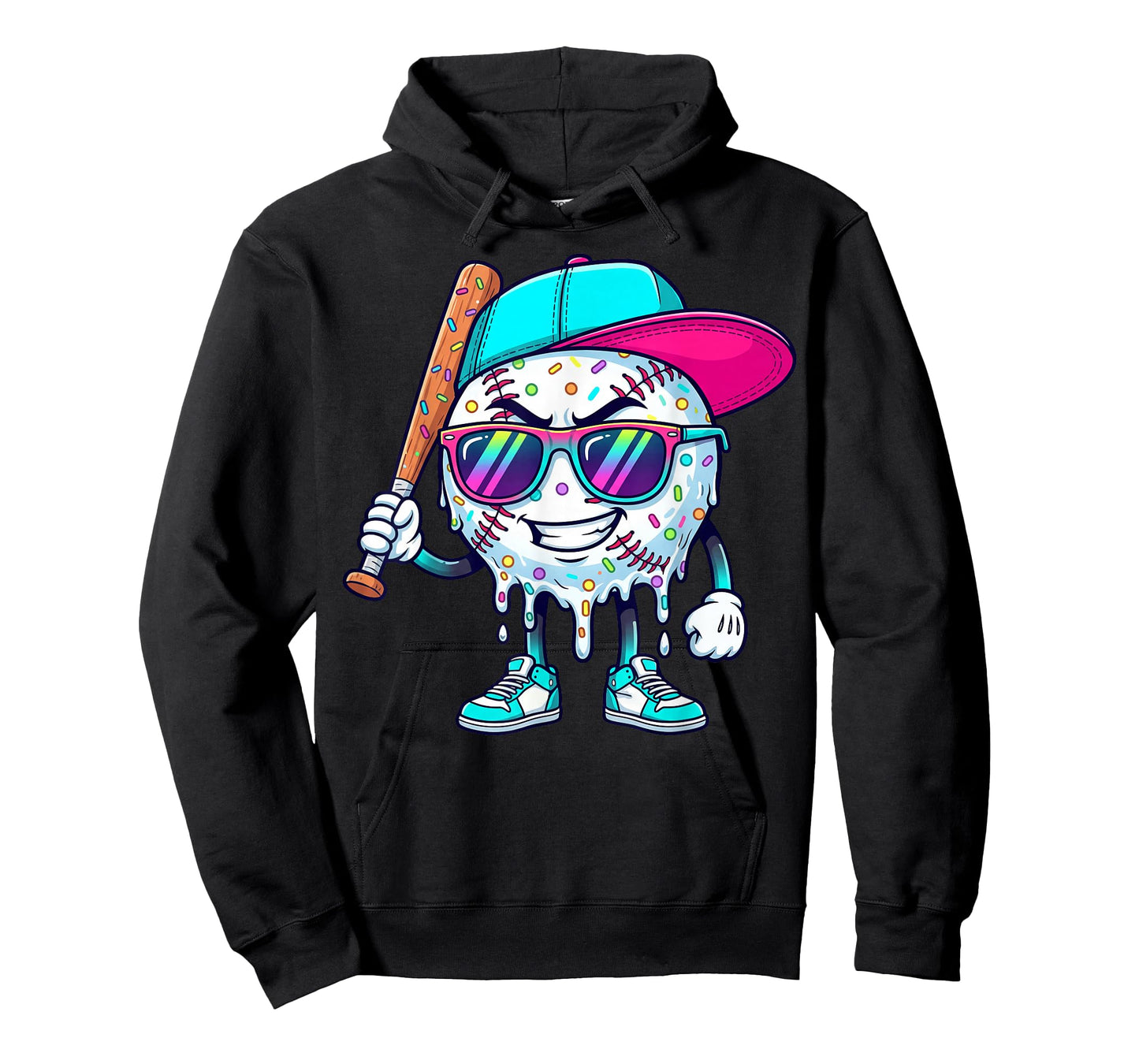 Youth Baseball Drip Ice Cream T-Shirt