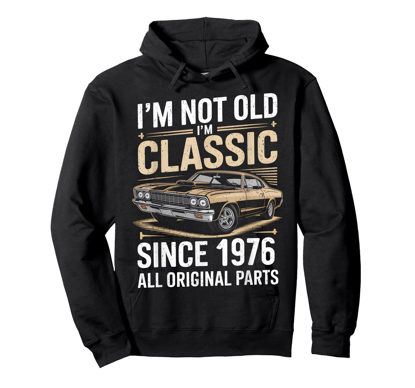 Funny 50th Birthday Classic Vintage Car Men 1976 Birthday T-Shirt