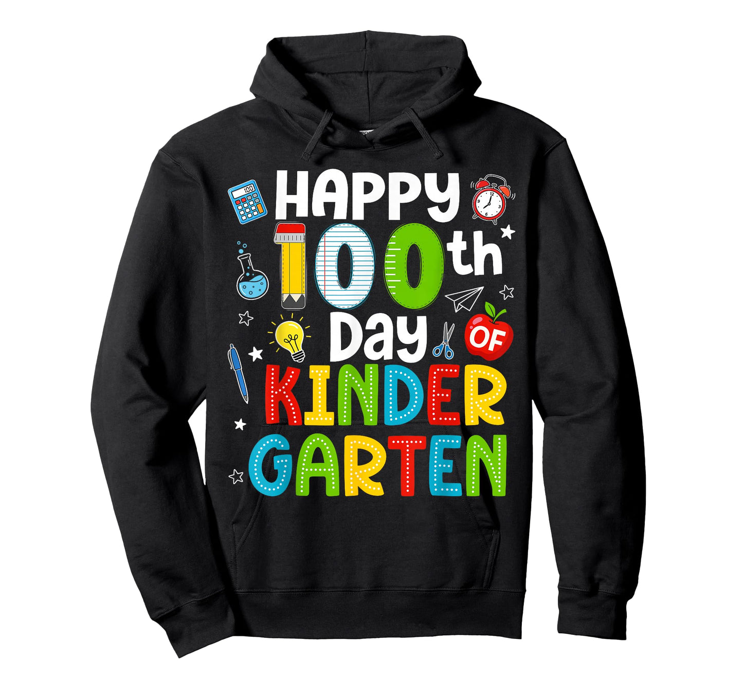 Happy 100th Day of Kindergarten Teacher 100 Days of School T-Shirt