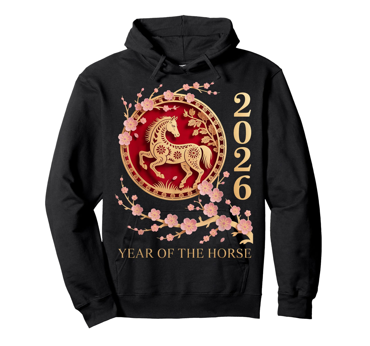 Blossom Tree Zodiac Chinese Lunar New Year of The Horse 2026 T-Shirt