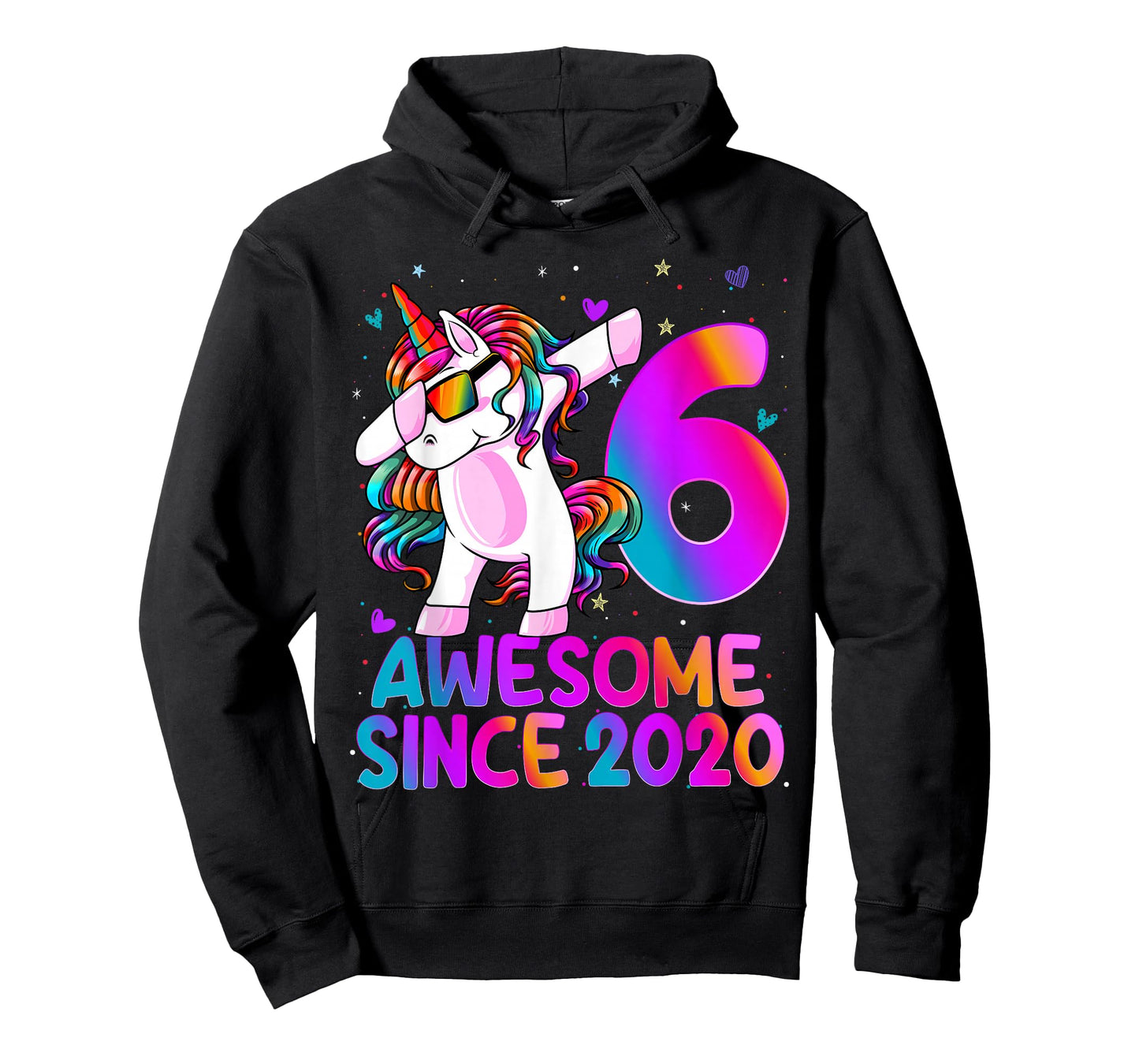 6 Year Old Girl Awesome Since 2020 Unicorn 6th Birthday Girl T-Shirt