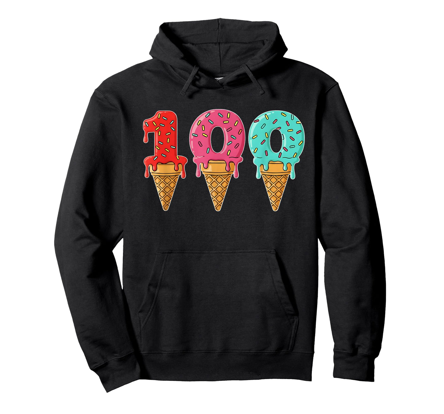 100 Days of School Ice Cream Cone 100th Day of School T-Shirt