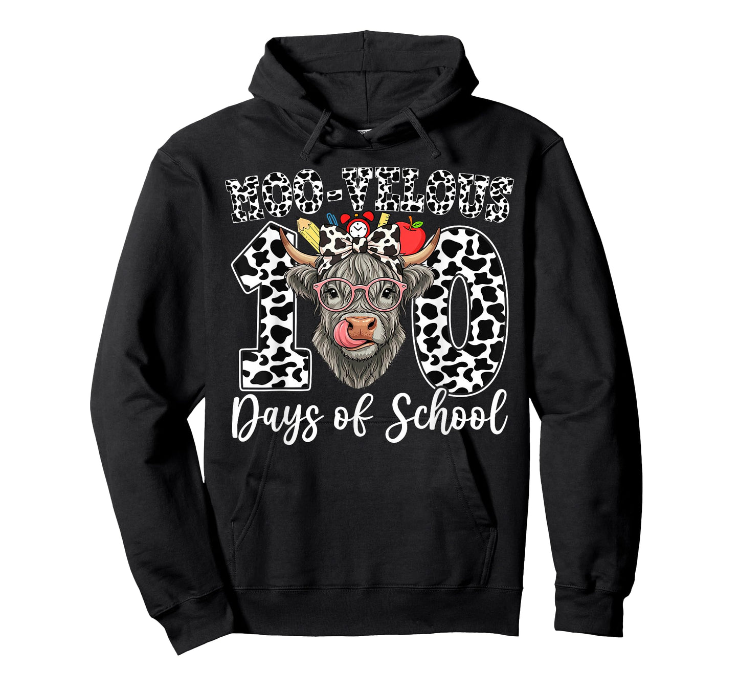 Moo-Velous 100 Days of School Girls 100th Day of School T-Shirt