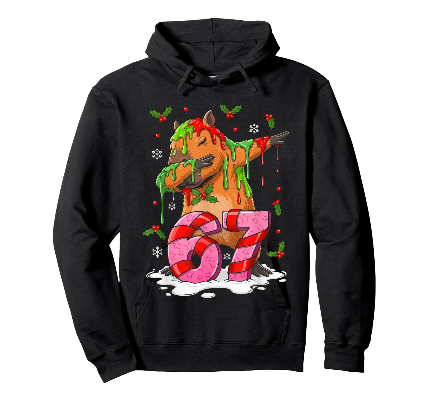 67 Christmas Funny 67 Brainrot Youth Kids Capybara 67 T-Shirt