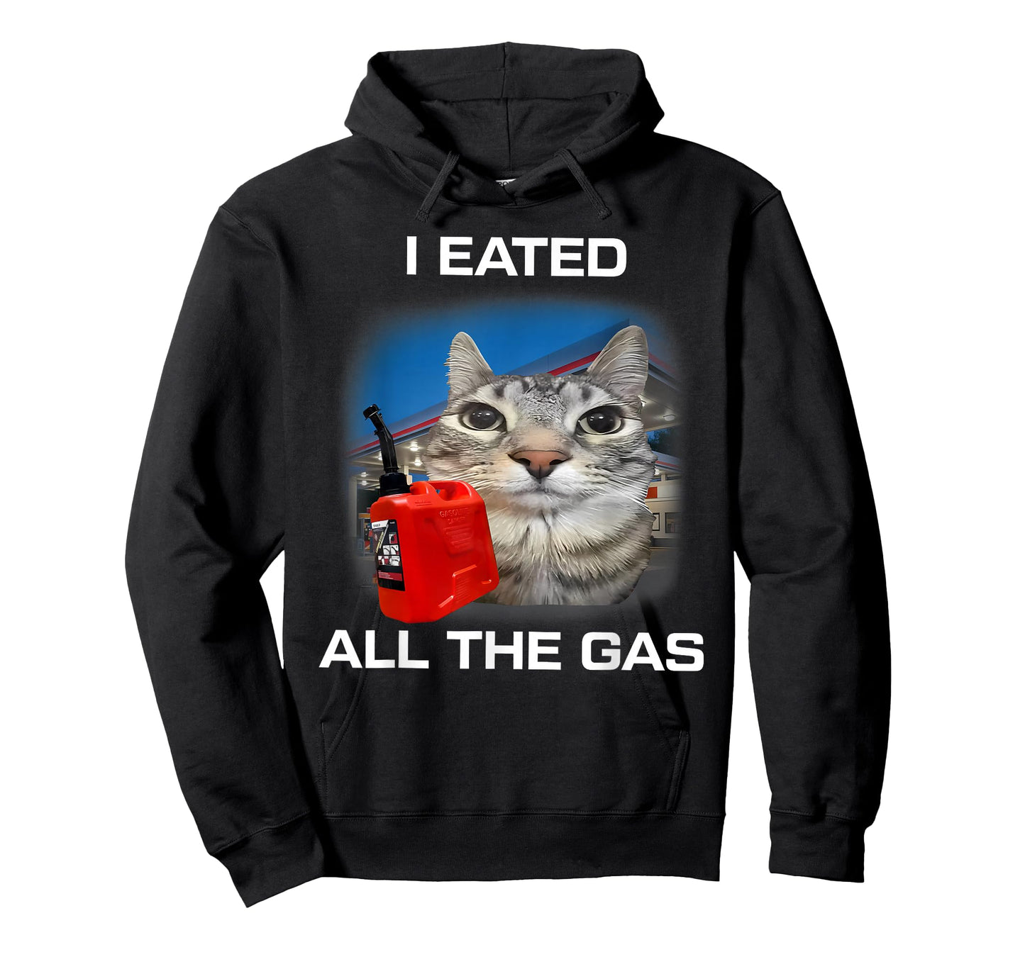 I Eated All The Gas Cat Meme Stupid Brainrot Humor T-Shirt