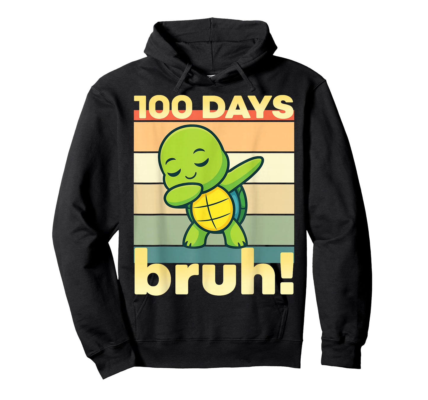 Bruh Dabbing Turtle 100 Days of School Boys Girls Kids T-Shirt