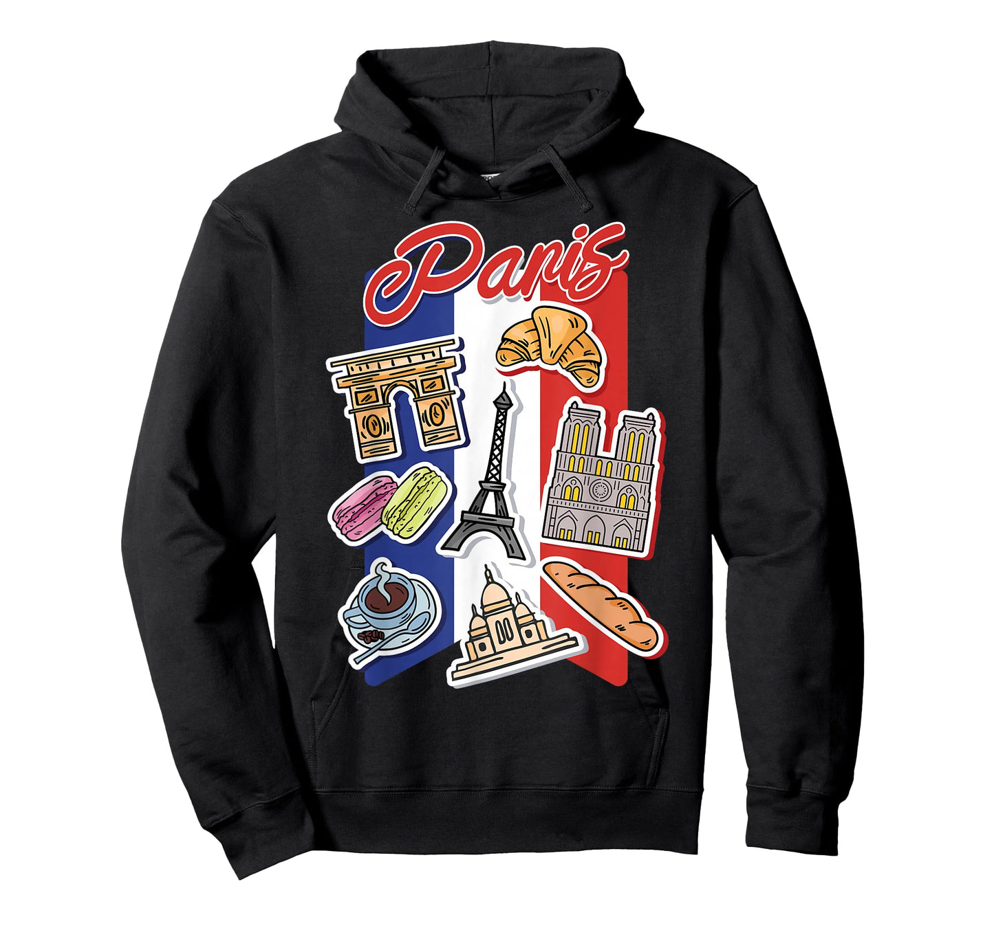 Retro Paris Food & Places France Fashion Collage Costume T-Shirt