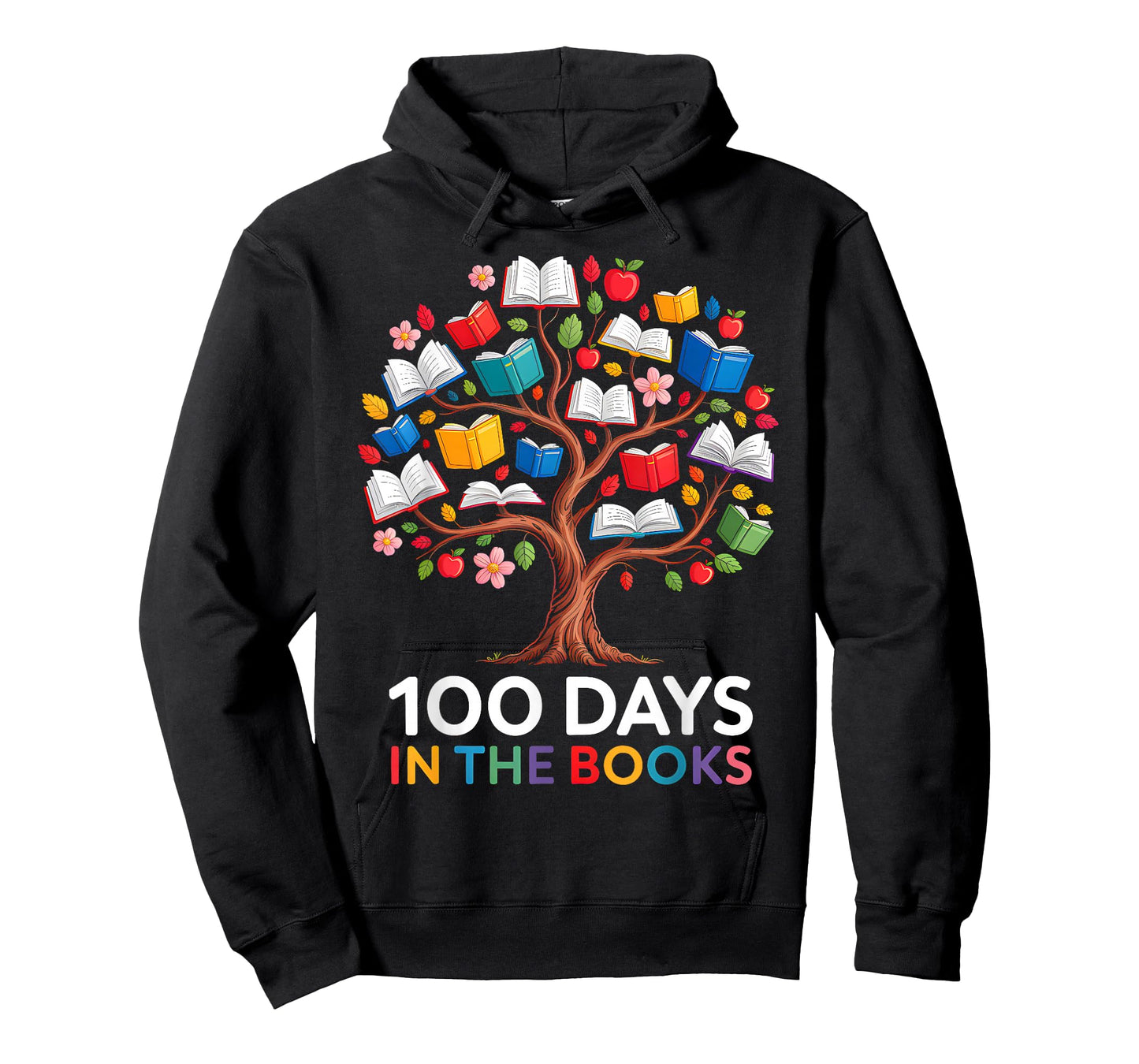 100 Days in The Books Reading Teacher 100th Day of School T-Shirt
