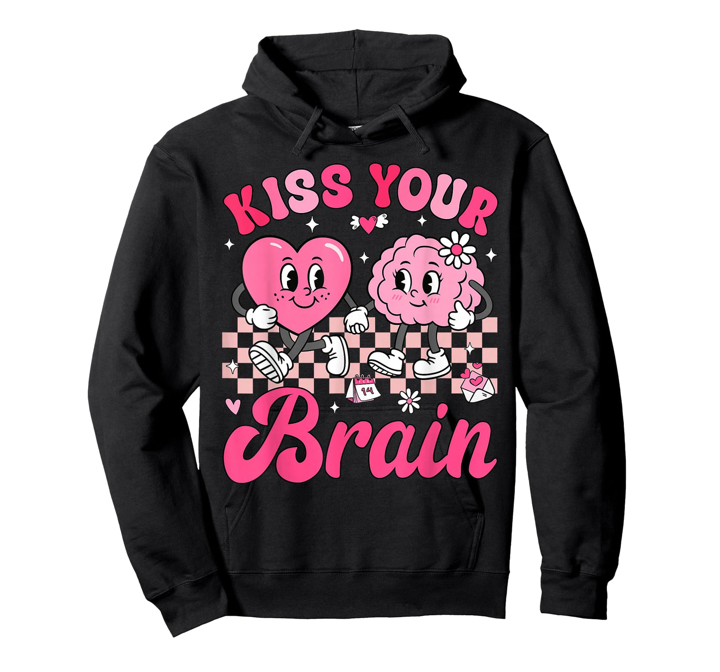 Valentine Kiss Your Brain Student Teacher Boy Girl Kid T-Shirt