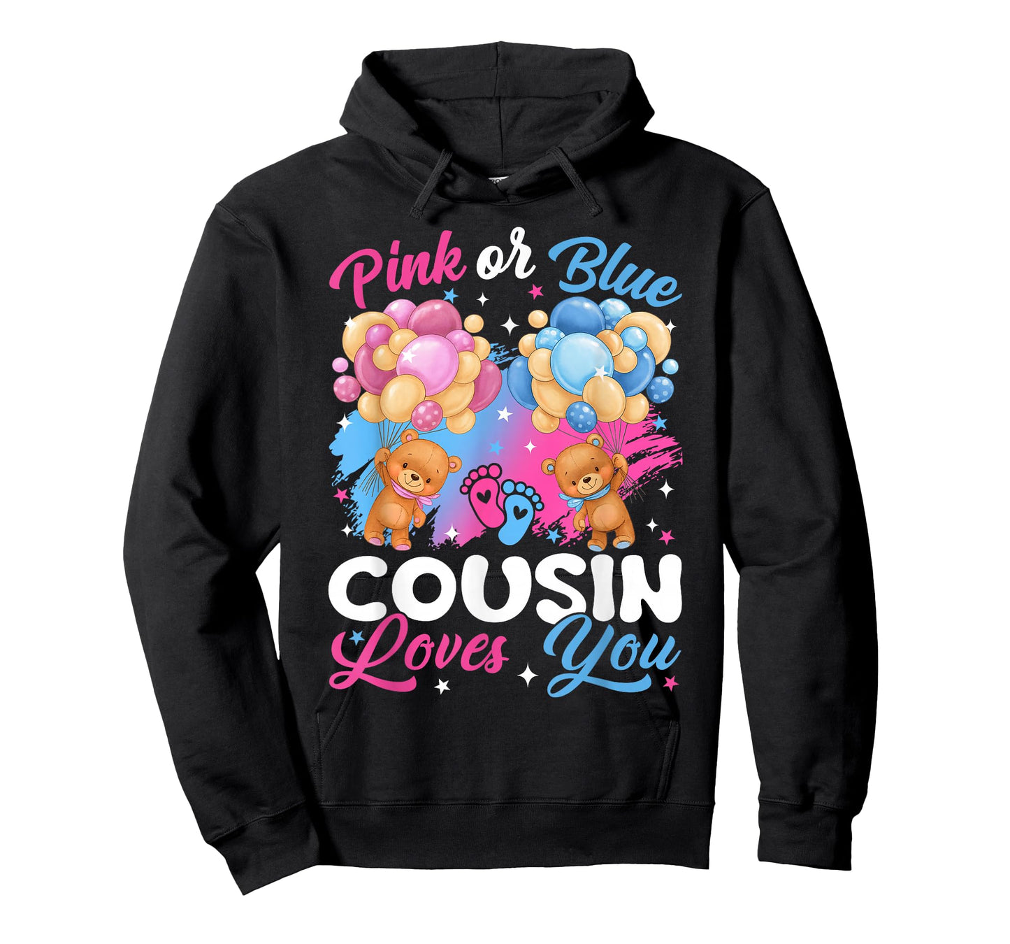 Bears Pink Or Blue Cousin Loves You Gender Reveal T-Shirt