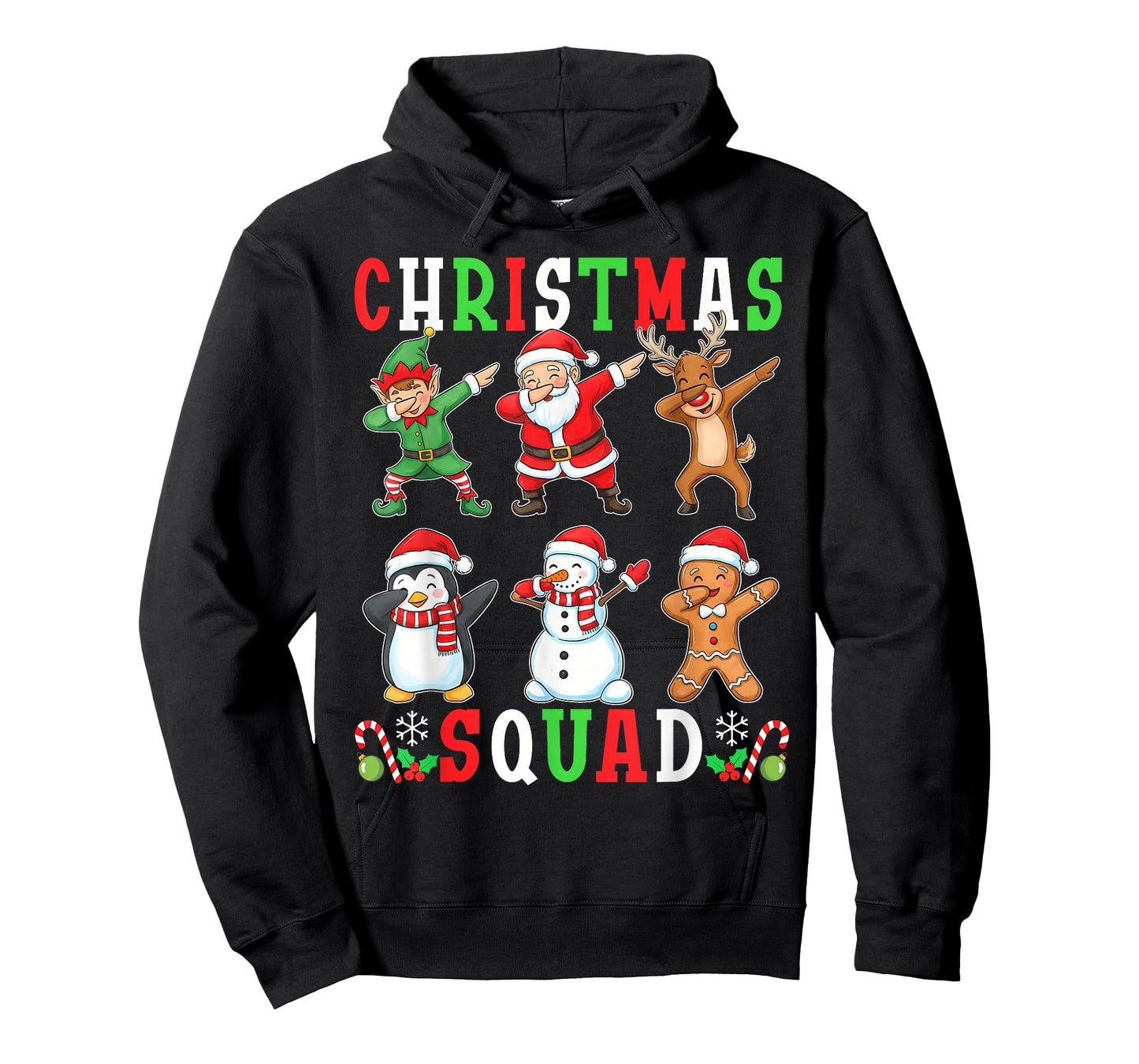 Christmas Squad Funny Matching Santa Reindeer Snowman Dab T-Shirt