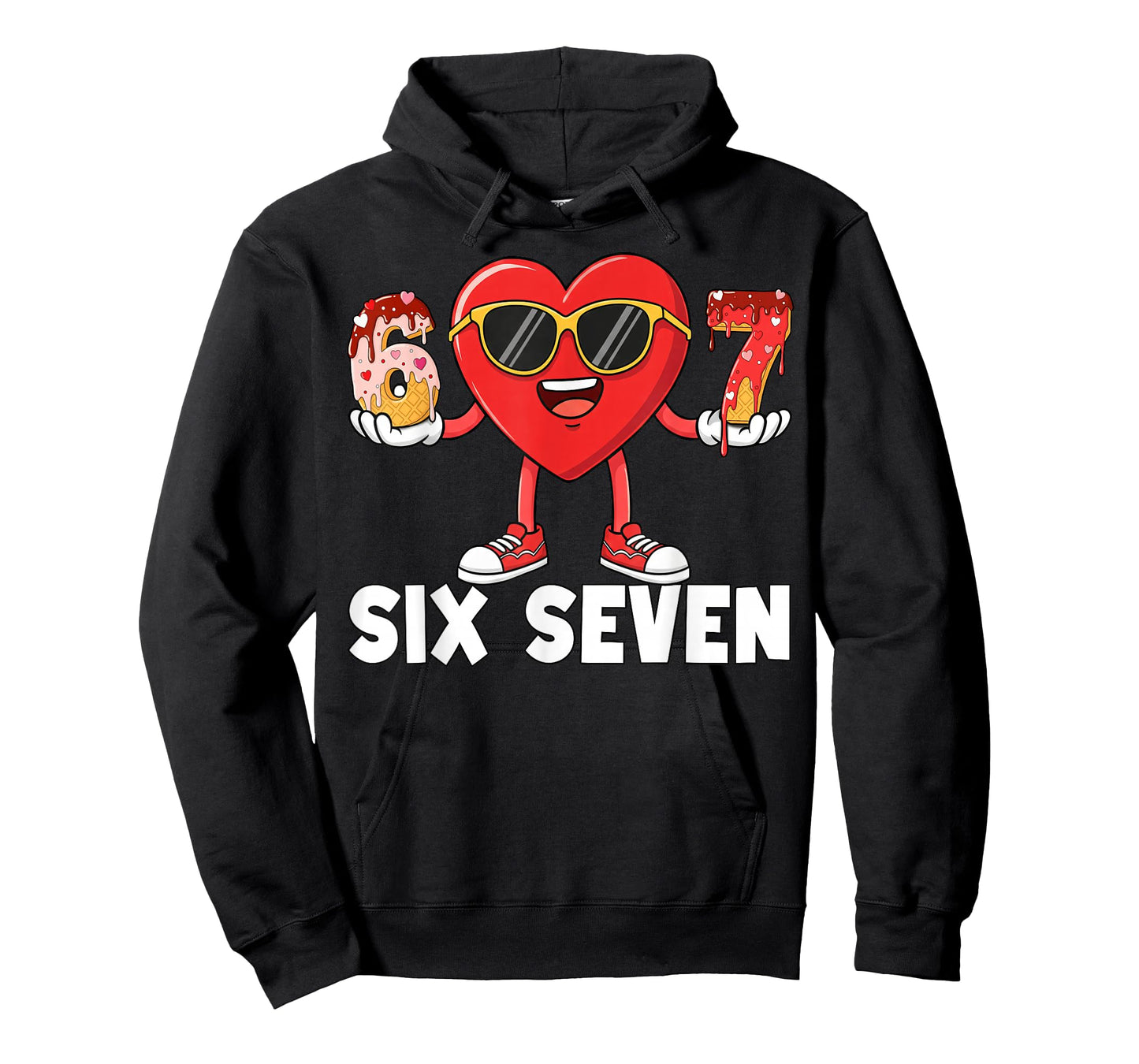 Six Seven 67 Meme Cool Valentine’s for Teens Boys Girls Kids T-Shirt