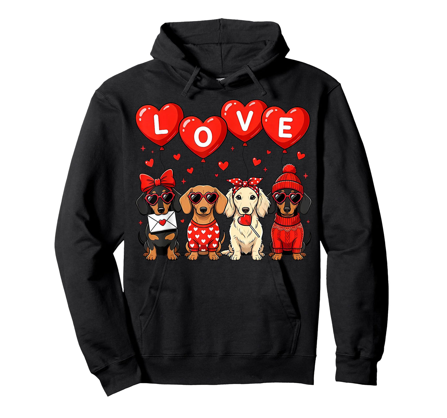 Women Dachshund Valentine’s Day Sausage Dog T-Shirt