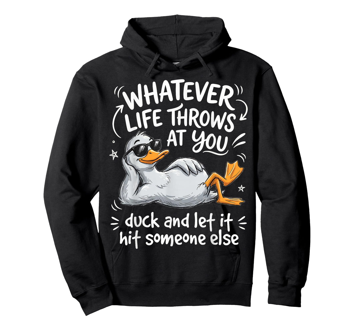 Funny Duck Quote Humor Men Women Teens Cartoon Style T-Shirt