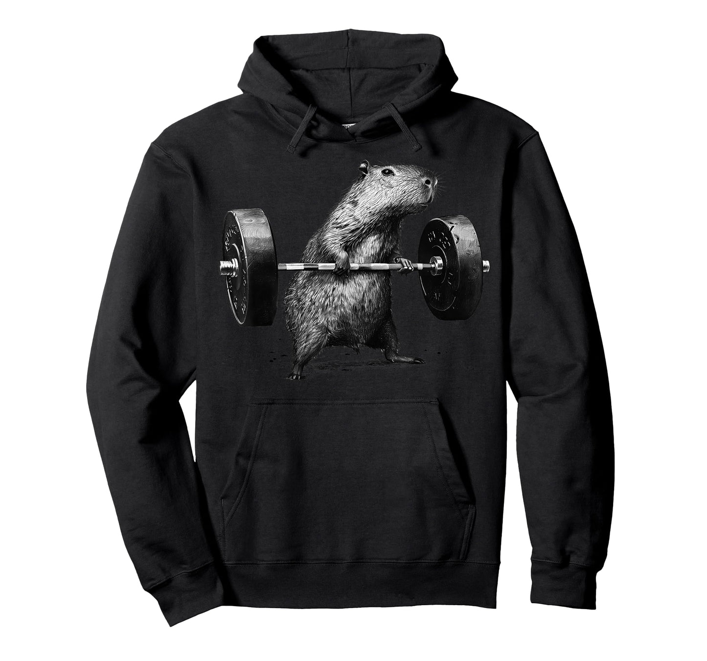 Vintage Capybara Gym Workout Fitness Weightlifting Graphic T-Shirt