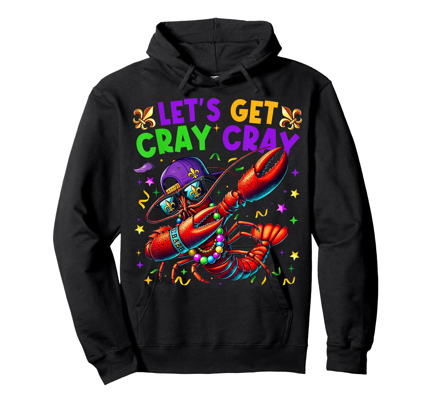 Let's Get Cray Cray Mardi Gras Dabbing Crawfish Boy Girl Kid T-Shirt