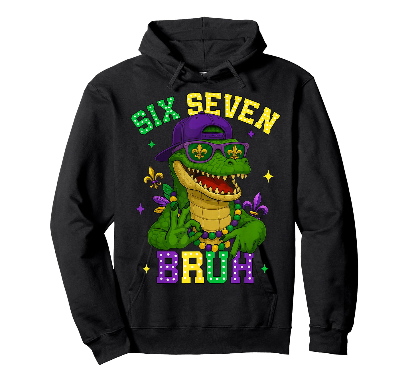 Mardi Gras 67 Alligator Mardigator Bruh Six Seven 6 7 Meme T-Shirt