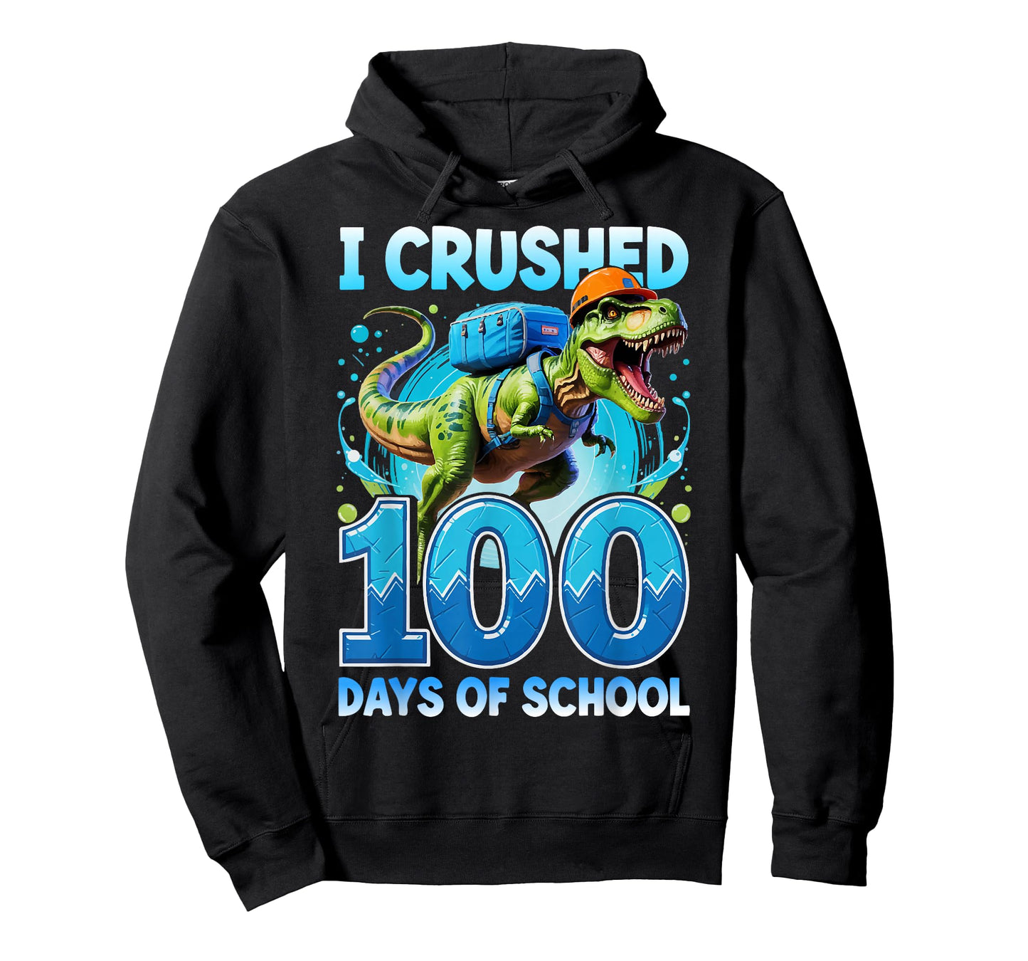 I Crushed 100 Days of School Boys Kids Dinosaur Trex Costume T-Shirt