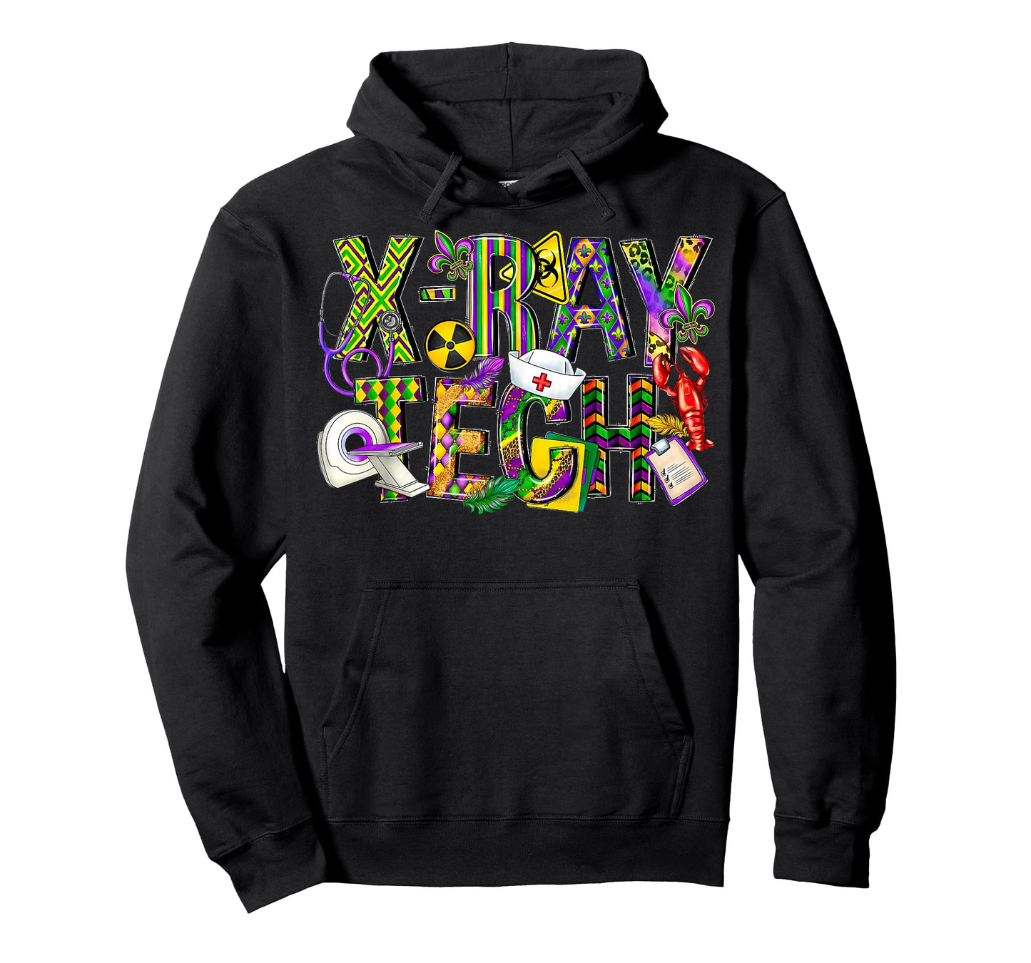 X-ray Tech Mardi Gras Fat Tuesday Radiologic Technologist T-Shirt