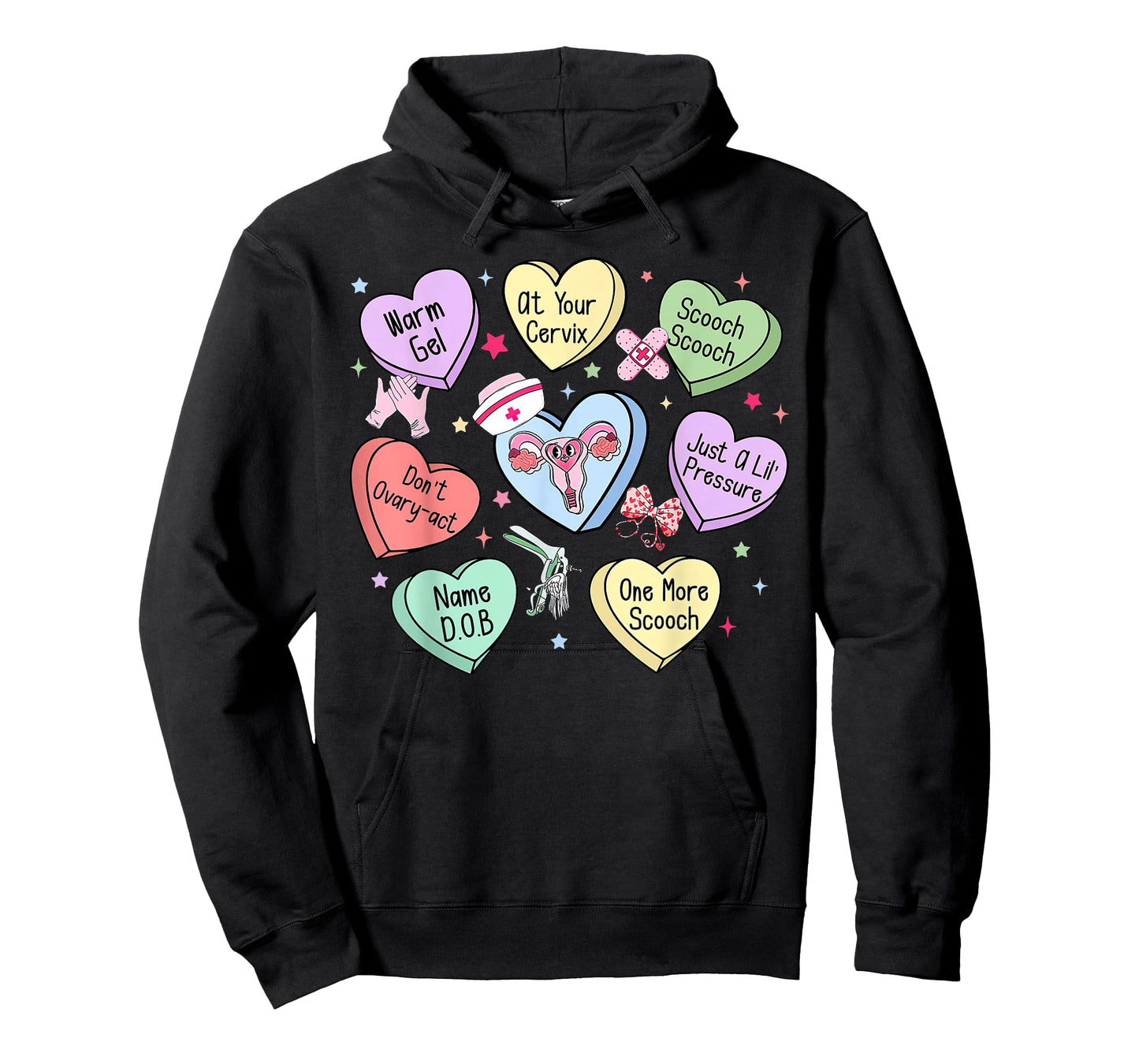 OBGYN Nurse Candy Heart Valentines Obstetrician Gynecologist T-Shirt