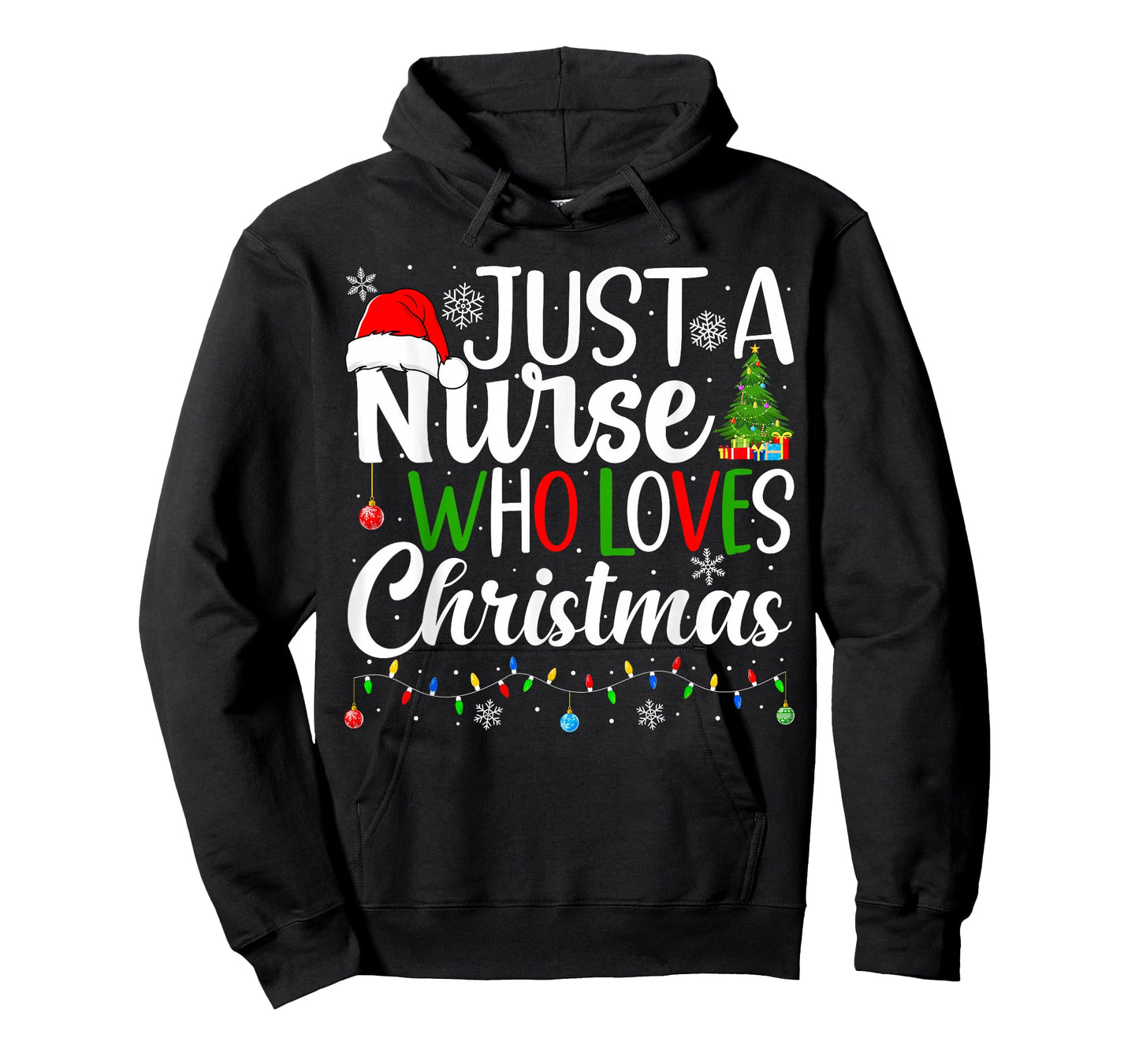 Just a Nurse Who Loves Christmas RN Nursing Christmas Nurse T-Shirt